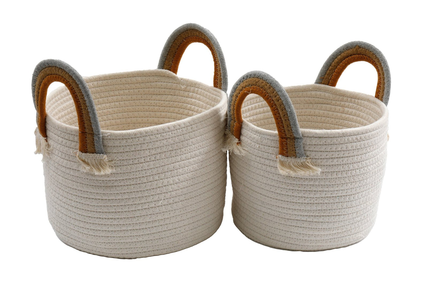 Pair of Rainbow Handled Baskets