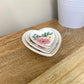 Set Of Three Heart Trinkets Dishes with Gold Edging