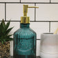 Blue Glass Soap Dispenser