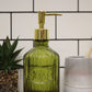 Green Glass Soap Dispenser