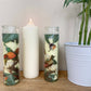 Bird Of Paradise Glass With Candle, Set of Two