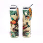 Bird Of Paradise Glass With Candle, Set of Two