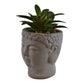 Small Faux Succulent in Buddha Head Pot