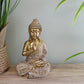 Gold Sitting Buddha Ornament, Meditating, 19cm