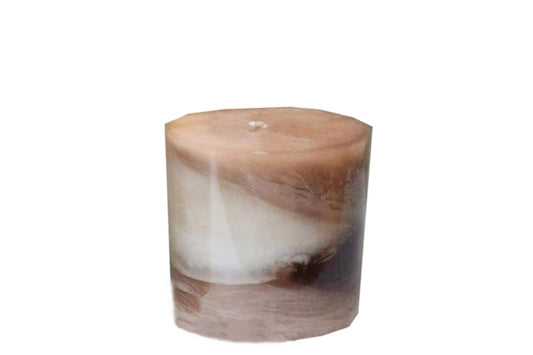 Caramel Ombre Pillar Candle Short