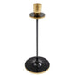 Large Black and Gold Candlestick