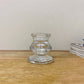 Clear Glass Candle Holder 6cm
