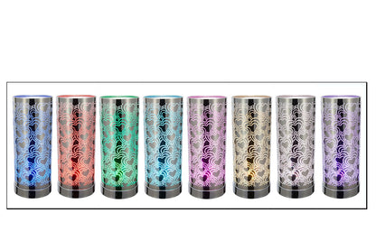 Heart Design Colour Changing LED Lamp & Aroma Diffuser in Silver