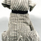 Large Grey Ribbed Dog Doorstop