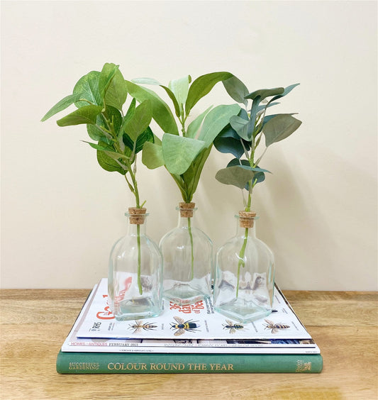 Set of Three Artificial Leaf In Vase