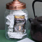 Round Glass Jar With Copper Lid - 7 Inch