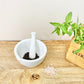 Stoneware Pestle & Mortar in White