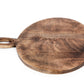 Circular Wooden Chopping Board With Carved Handle 39cm