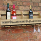 Wall Hanging Wine Bottle and Glass Holder 73cm