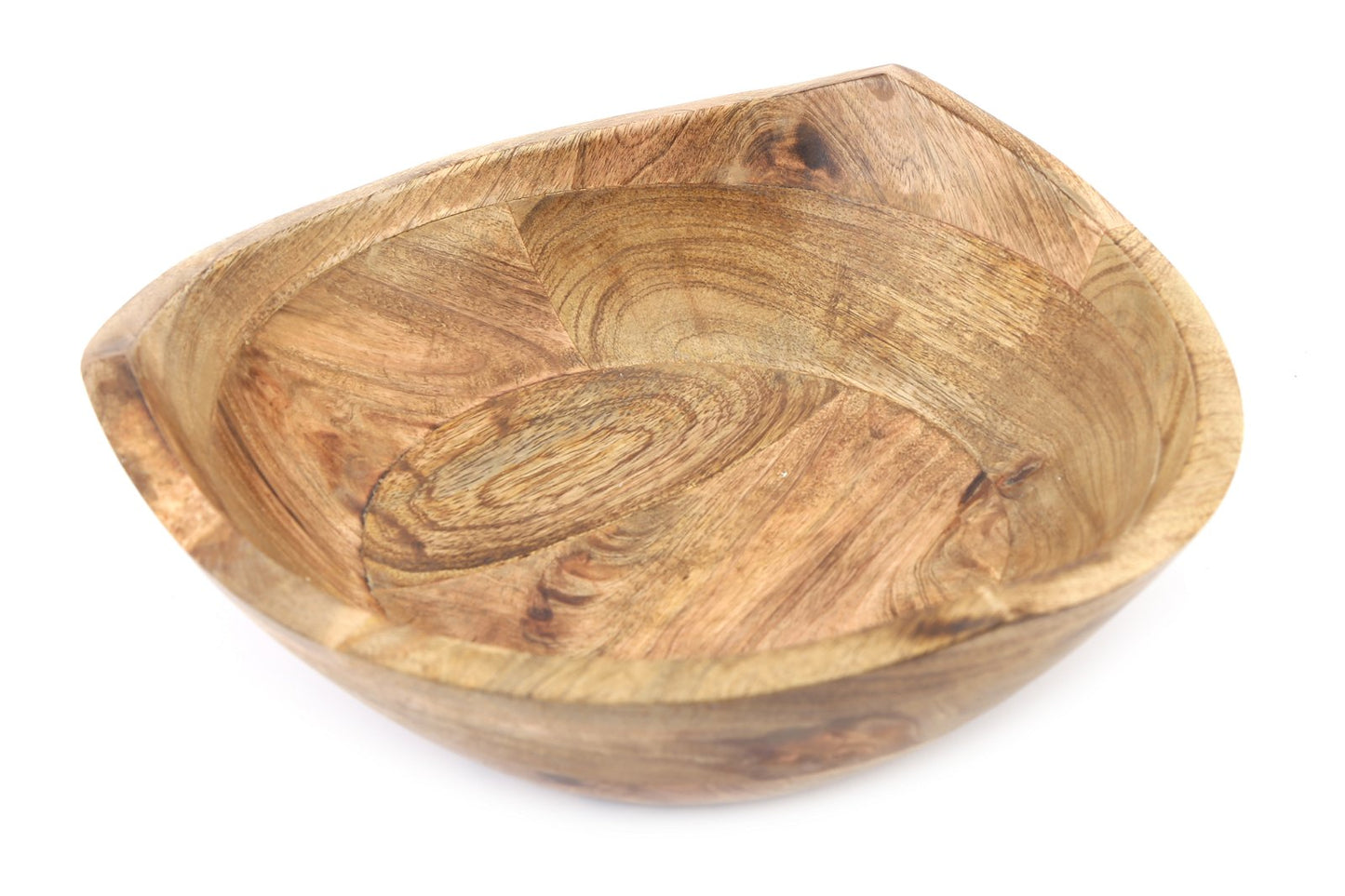 Triangular Shaped Wooden Bowl 28cm