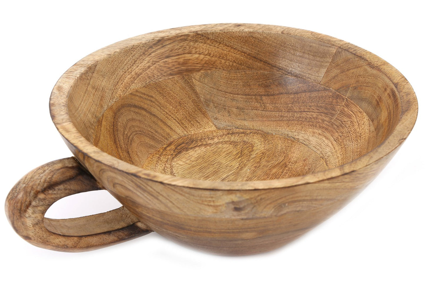Wooden Bowl With Handle 30cm
