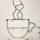 Wall Mounted Wire Cup Hanger Wall Shelf