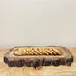 Small Wooden Platter Tray With Bark Edging