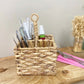 Natural Waterhyacinth Woven Cutlery Holder 26cm
