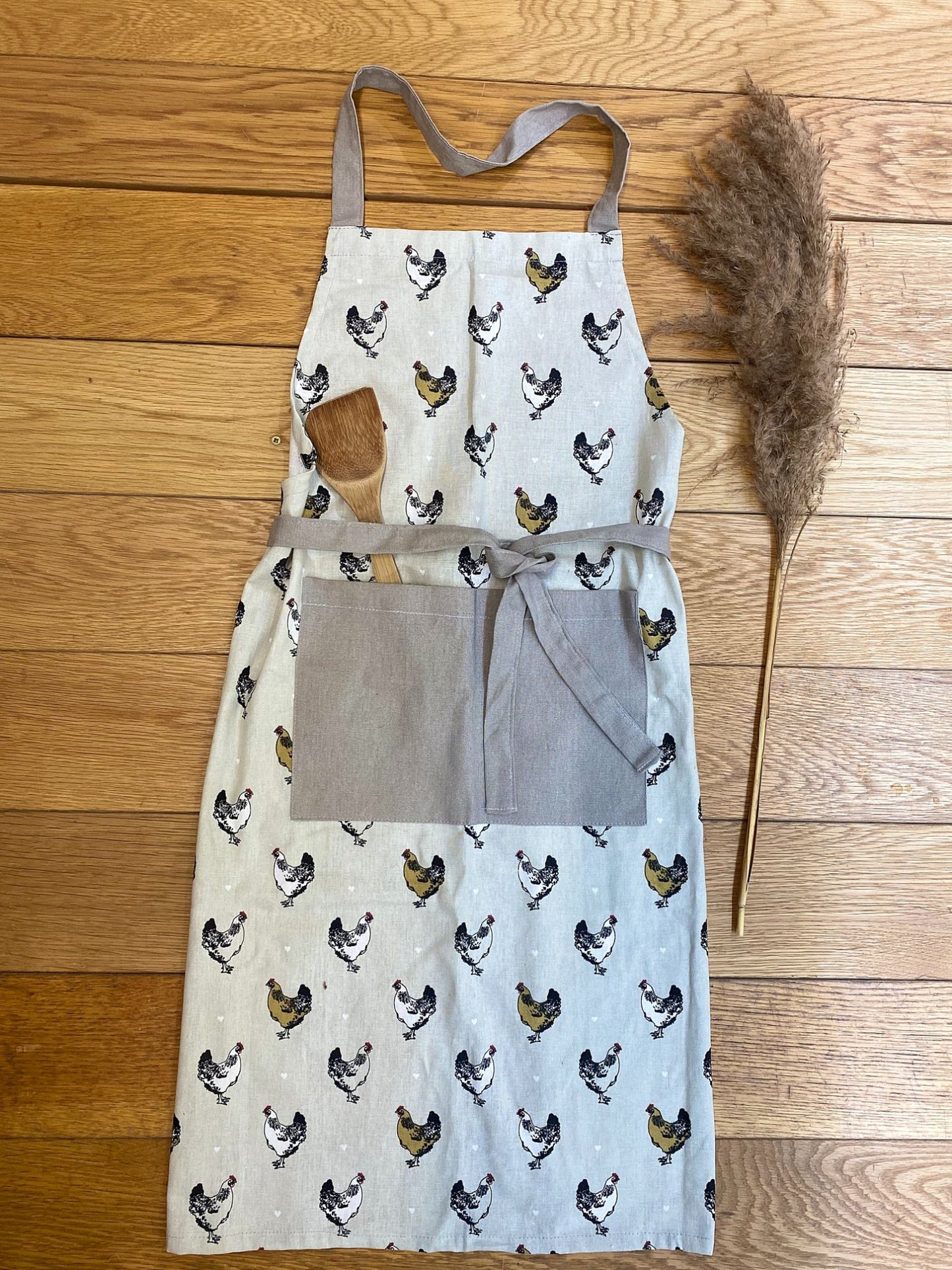 Apron With A Chicken Print Design