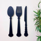 Black Three Piece Cutlery Wall Decoration 39cm