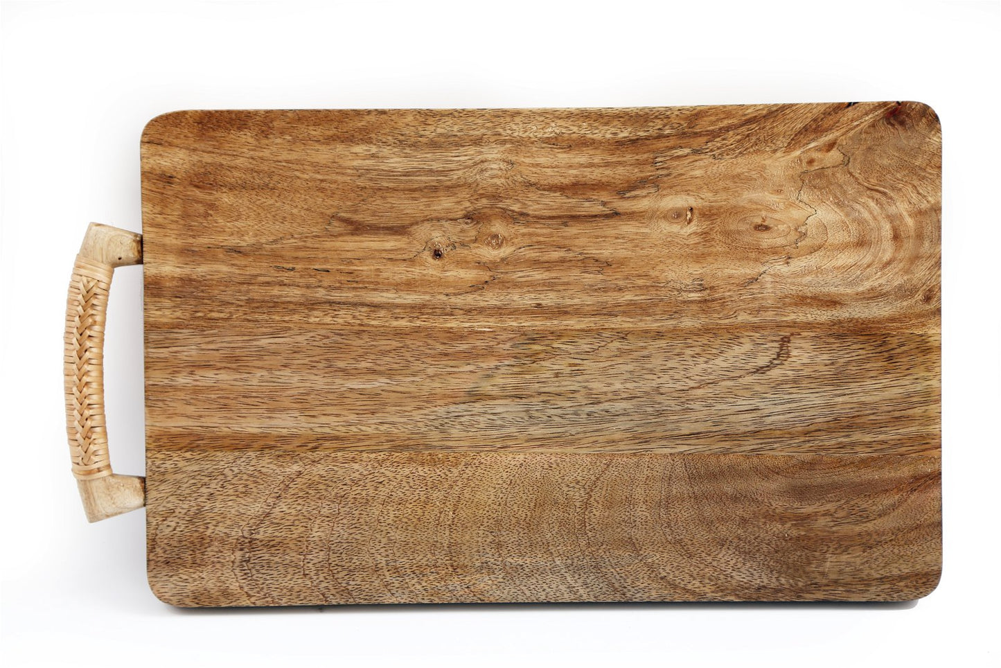 Chopping Board with Rattan Handle