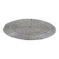 Set of 4 White Glass Beaded, Circular Placemats, 30x30cm