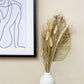 Set of Four Bouquets of Dried Grasses with Long Palm Spear