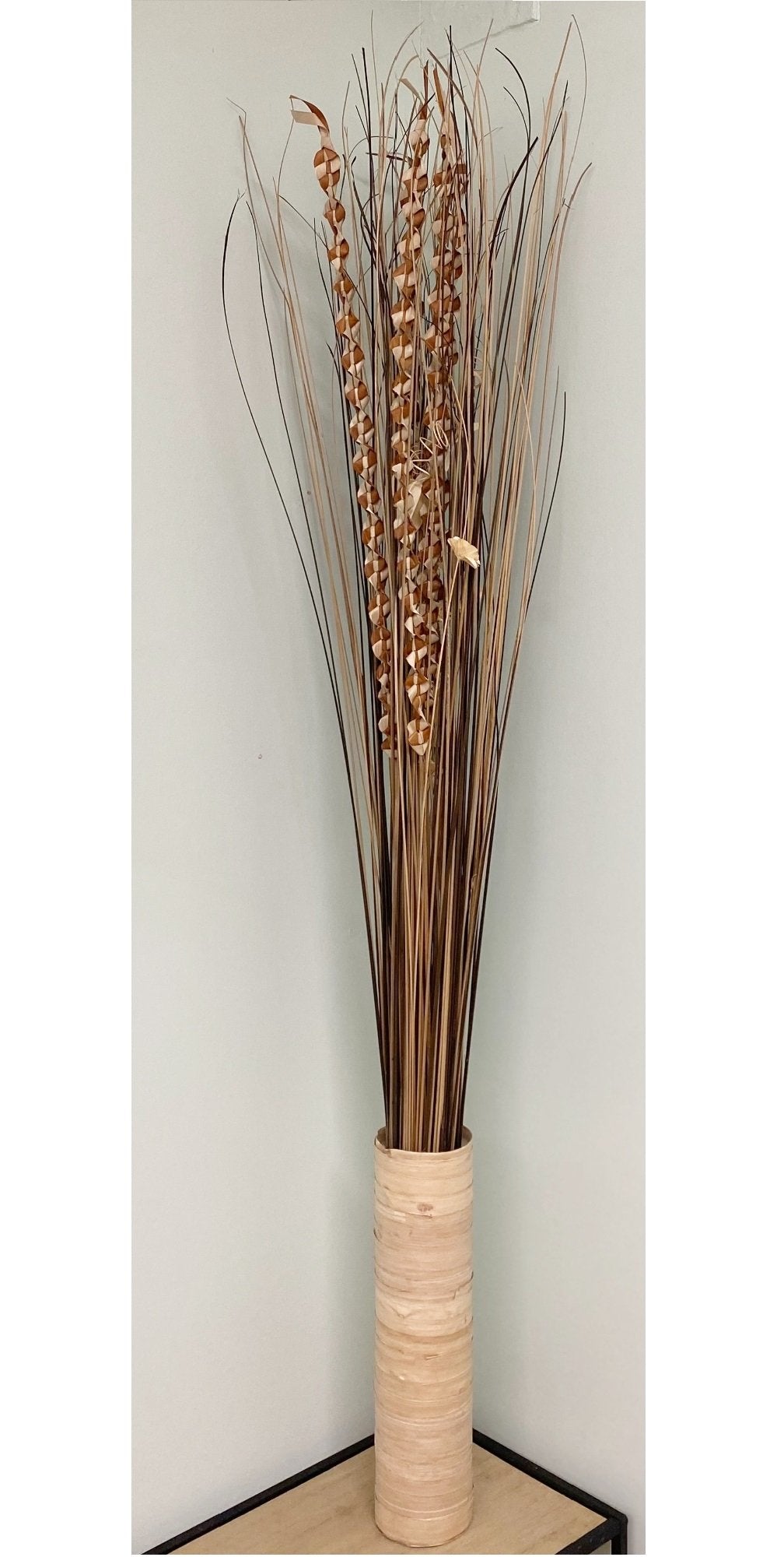 Plaited Dried Palm Leaf Arrangement In A Vase 150cm