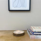 Wooden Triple Tealight Holder with Bark Detail