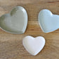 Set Of 3 Heart Shaped Ceramic Trinket Plates With A Gold Edge