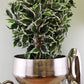 Silver Metal Planter/Bowl With Feet, 35cm