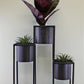 Triple Black Metal Planter, 43x50cm