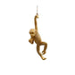 Gold Resin Hanging Monkey Decoration