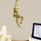 Gold Resin Hanging Monkey Decoration