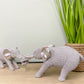 Silver Beaded Elephants Two Piece Mother & Calf
