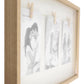 White Natural Wood Triple Peg Frame