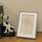 Set of Three Photo Frames with Wood Edge