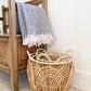 Set of Three Round Willow Baskets
