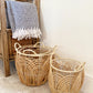 Set of Three Round Willow Baskets