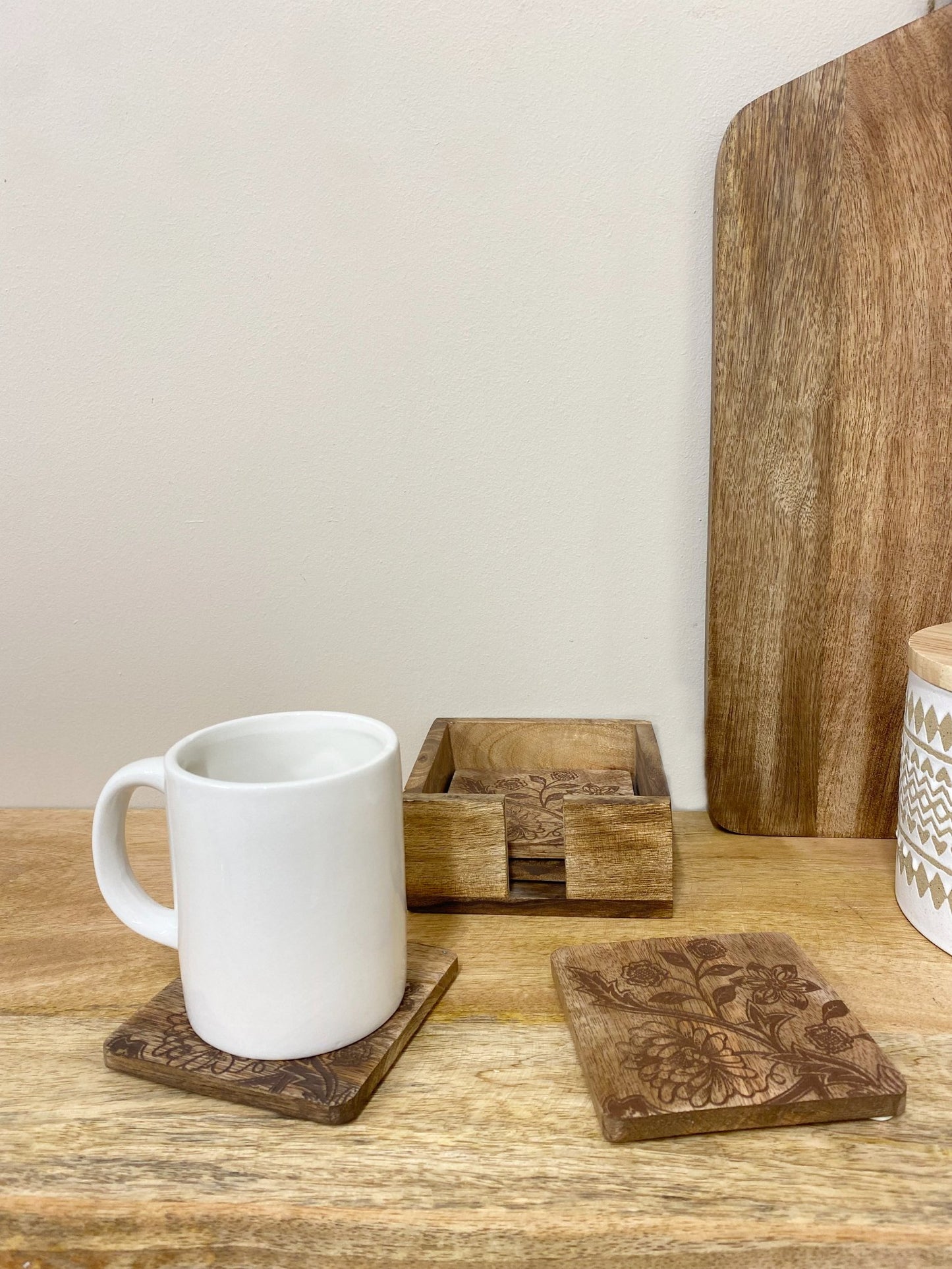 Four Sussex Range Wooden Coasters