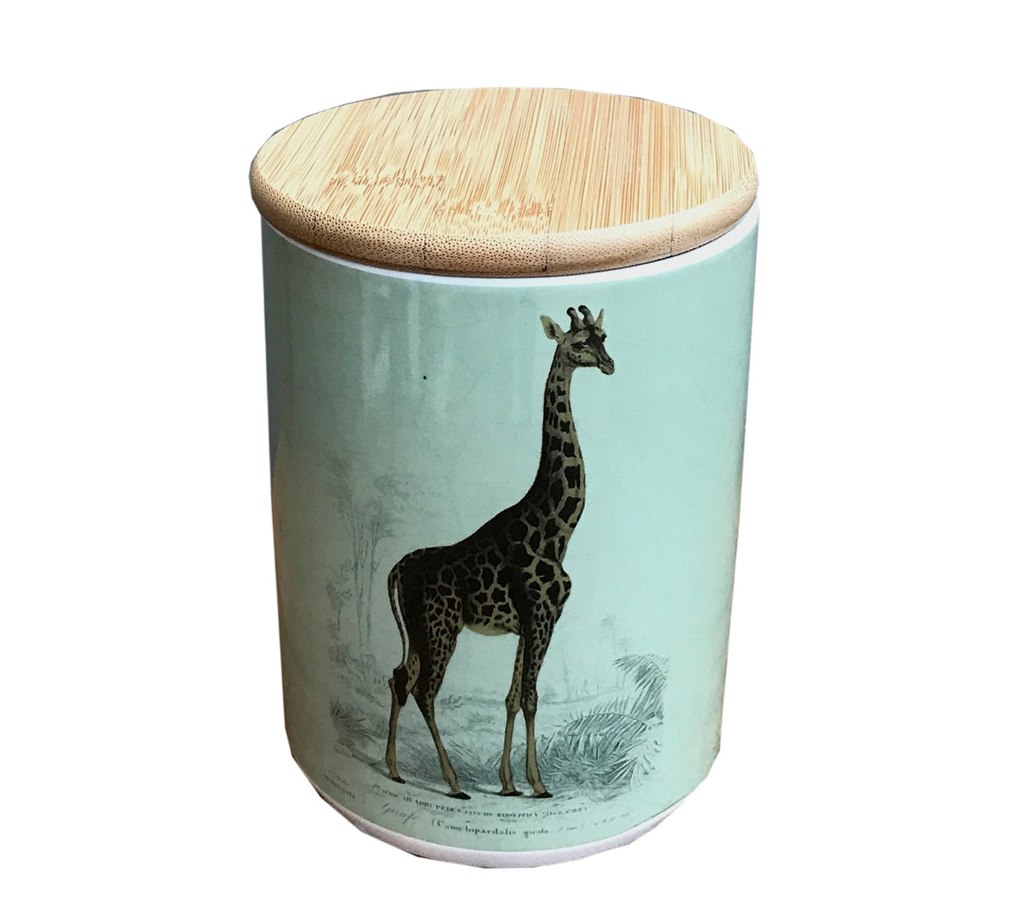 Ceramic Canister With Giraffe