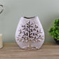 Ceramic Silver Tree Of Life Vase 20cm