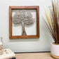 Silver Tree Of Life In A Wooden Frame