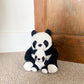 Fabric Mother and Baby Panda Doorstop