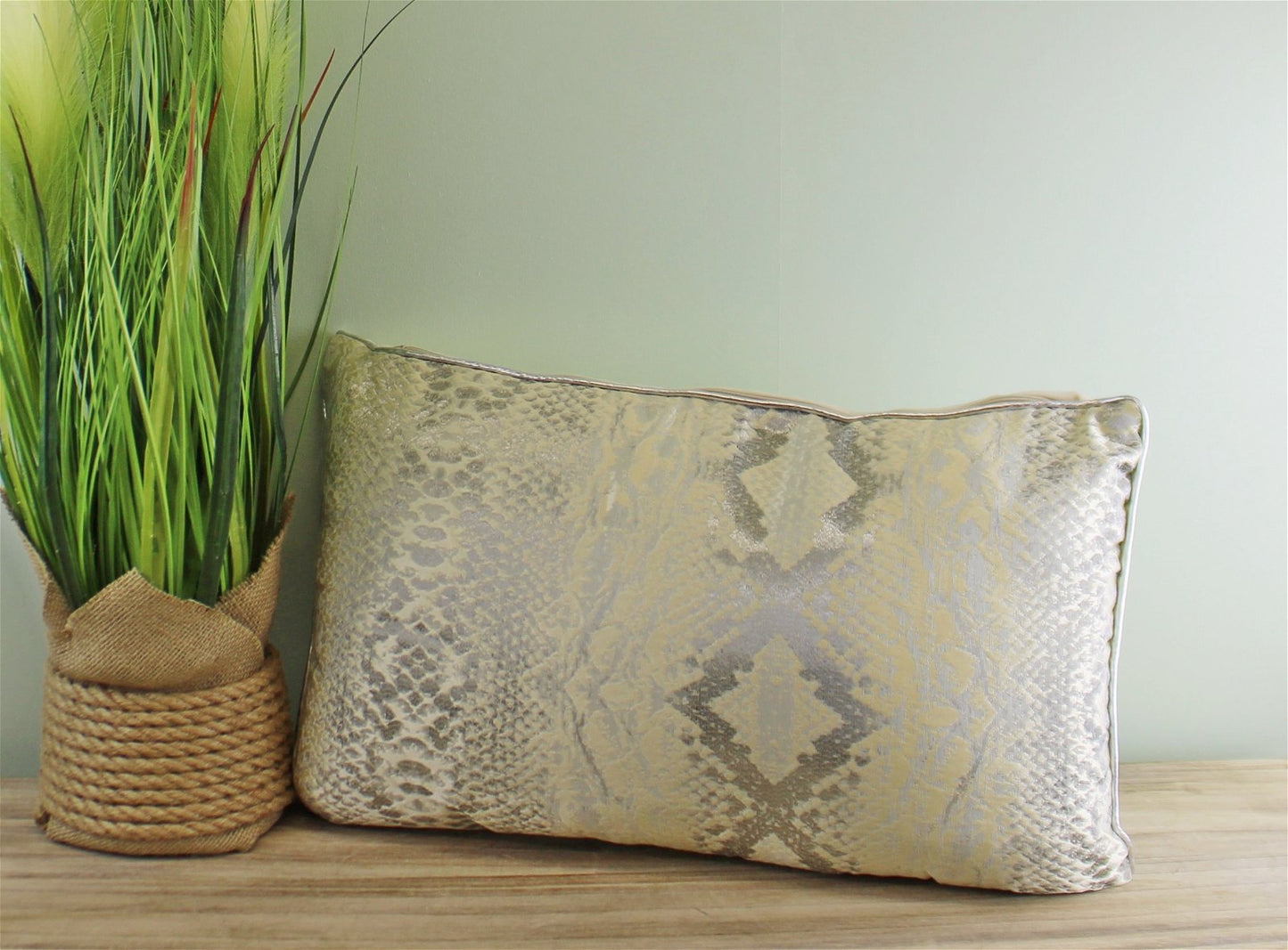 Rectangular Scatter Cushion, Snake Print Design, 30x50cm