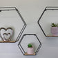 Set Of 3 Hexagonal Wall Shelves