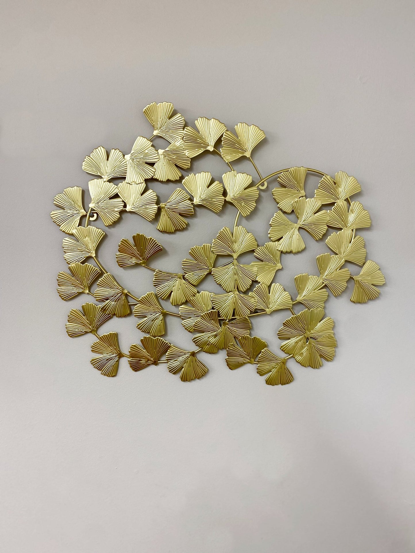 Gold Metal Lotus Leaf Wall Art 50cm