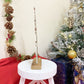 Silver Christmas Tree & Stars On Wooden Base