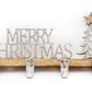Silver Metal 4 Hook Christmas Stocking Hanger & Tree
